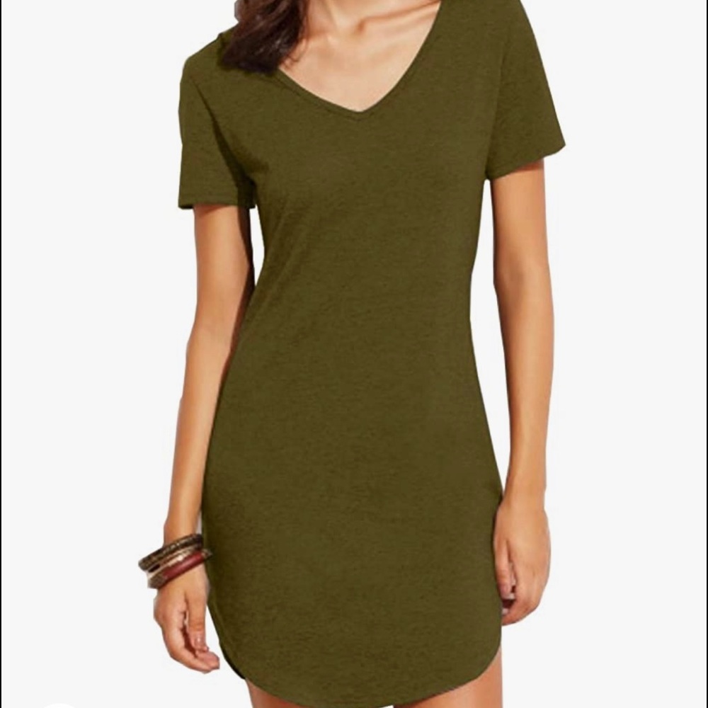 NWOT Army green t-shirt dress